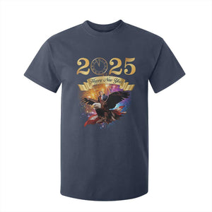 Trump Happy New Year 2025 T Shirt For Kid Support Trump Eagle USA President TS10 Navy Print Your Wear