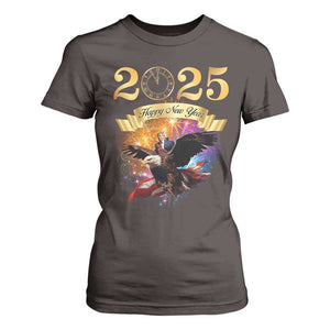 Trump Happy New Year 2025 T Shirt For Women Support Trump Eagle USA President TS10 Dark Chocolate Print Your Wear