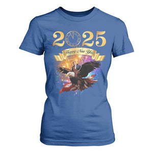 Trump Happy New Year 2025 T Shirt For Women Support Trump Eagle USA President TS10 Royal Blue Print Your Wear