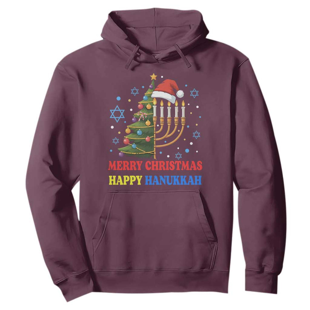 Merry Chrismukkah Happy Christmas Hanukkah Hoodie TS10 Maroon Print Your Wear