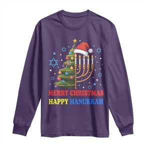 Merry Chrismukkah Happy Christmas Hanukkah Long Sleeve Shirt TS10 Purple Print Your Wear