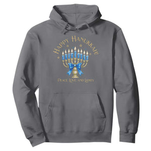 Happy Hanukkah Hoodie Jewish Menorah Coquette Bow TS10 Charcoal Print Your Wear