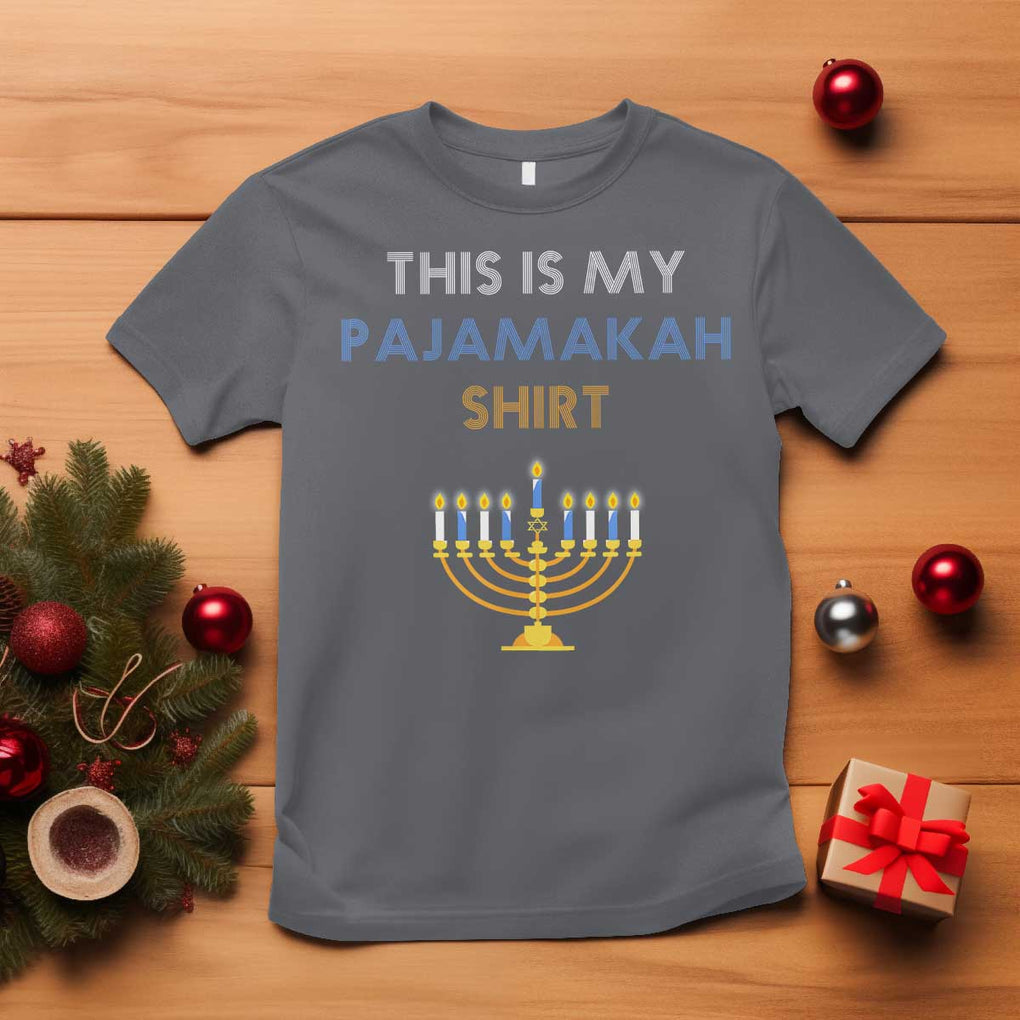 Funny Hanukkah Pajama T Shirt This is My Pajamakah Gift TS10 Charcoal Print Your Wear