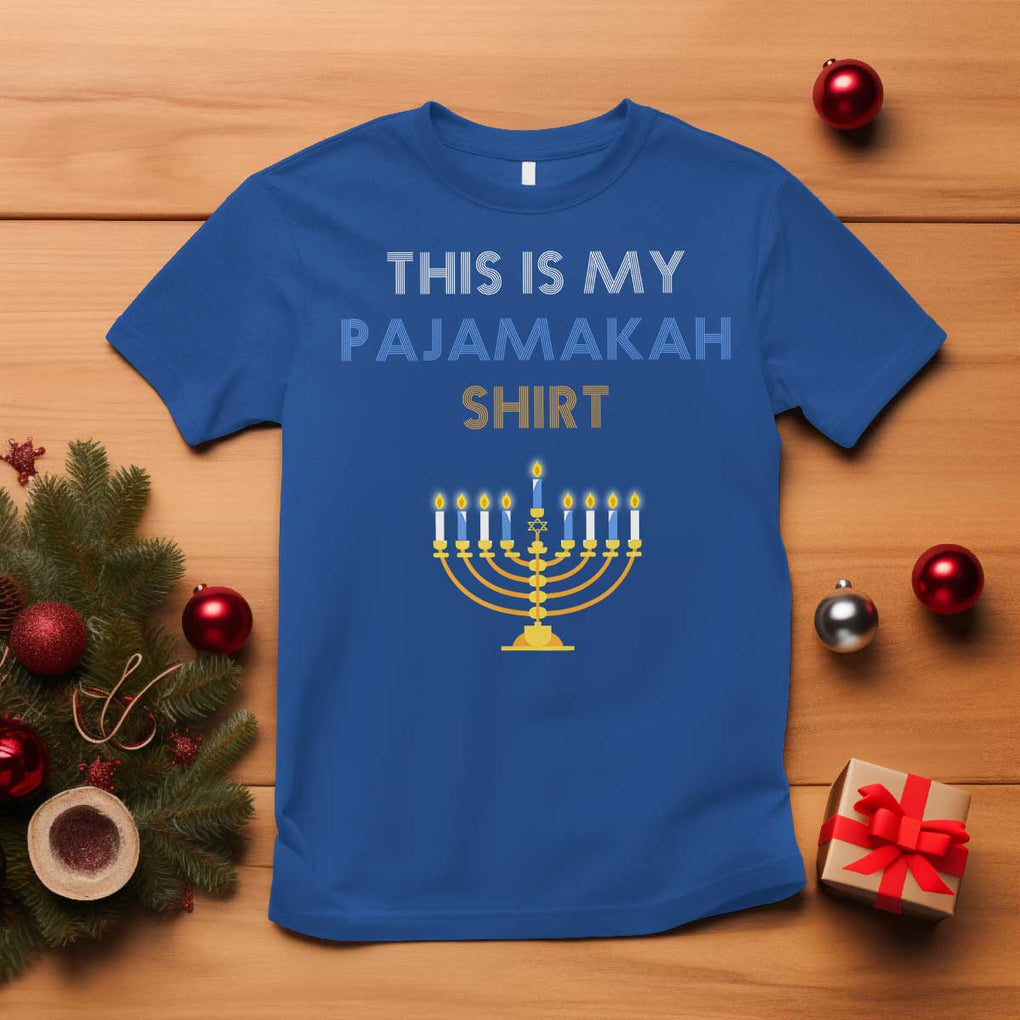 Funny Hanukkah Pajama T Shirt This is My Pajamakah Gift TS10 Royal Blue Print Your Wear