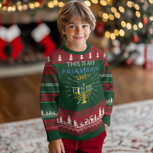 Funny Hanukkah Pajama Ugly Christmas Sweater This is My Pajamakah Gift TS10 Christmas Print Your Wear