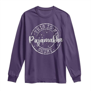 Funny Hanukkah Long Sleeve Shirt This is My Pajamakah Pajama Gift TS10 Purple Print Your Wear