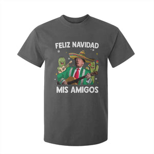 Mexico Christmas Trump T Shirt For Kid Feliz Navidad Mis Amigos Xmas Funny Trump Santa Ugly Christmas TS10 Dark Heather Print Your Wear