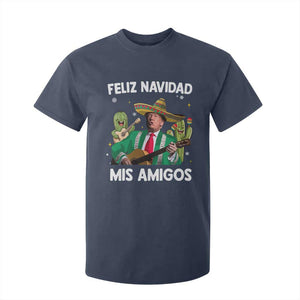 Mexico Christmas Trump T Shirt For Kid Feliz Navidad Mis Amigos Xmas Funny Trump Santa Ugly Christmas TS10 Navy Print Your Wear