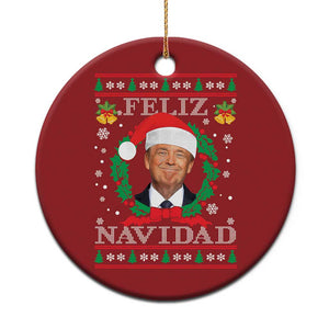 Mexico Xmas Trump Christmas Ornament Feliz Navidad Funny Trump Santa Hat Xmas Ugly TS10 Print Your Wear