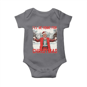 Christmas Trump Baby Onesie I'll Be Home For Christmas Daddy's Home TS10 Charcoal Print Your Wear