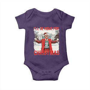 Christmas Trump Baby Onesie I'll Be Home For Christmas Daddy's Home TS10 Purple Print Your Wear