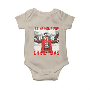 Christmas Trump Baby Onesie I'll Be Home For Christmas Daddy's Home TS10 Sand Print Your Wear