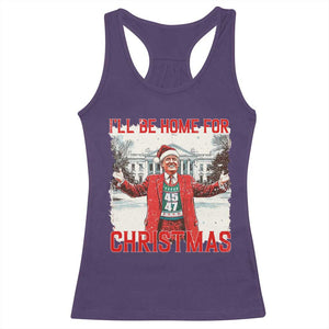 Christmas Trump Racerback Tank Top I'll Be Home For Christmas Daddy's Home TS10 Purple Print Your Wear