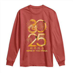 Lunar New Year 2025 Long Sleeve Shirt Chinese Year Of The Snake TS10 Red Print Your Wear