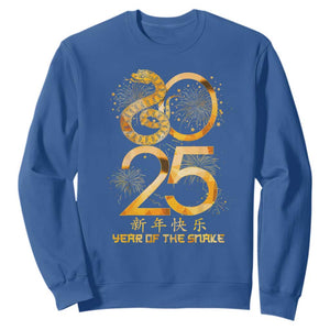Lunar New Year 2025 Sweatshirt Chinese Year Of The Snake TS10 Royal Blue Print Your Wear
