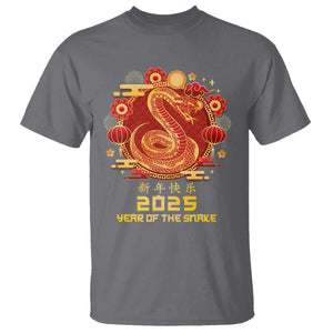 Year Of The Snake 2025 Lunar New Year T Shirt TS10 Charcoal Print Your Wear