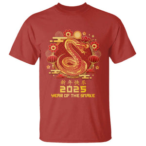 Year Of The Snake 2025 Lunar New Year T Shirt TS10 Red Print Your Wear