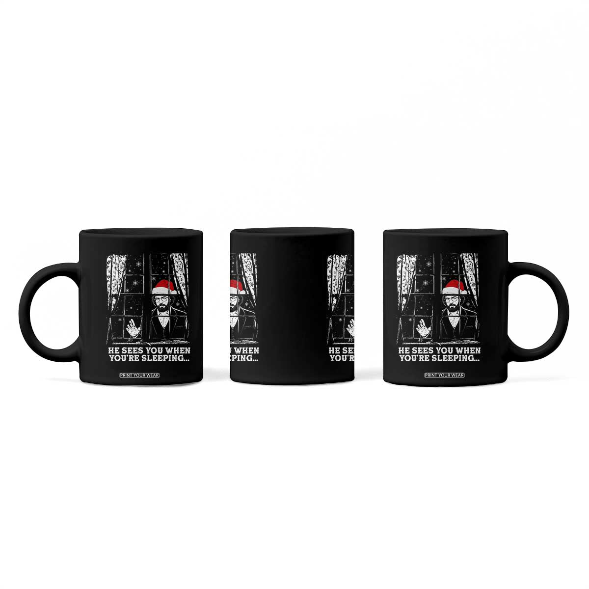 Stranger Christmas Coffee Mug Funny Murray He Sees You Vintage TS10 Print Your Wear