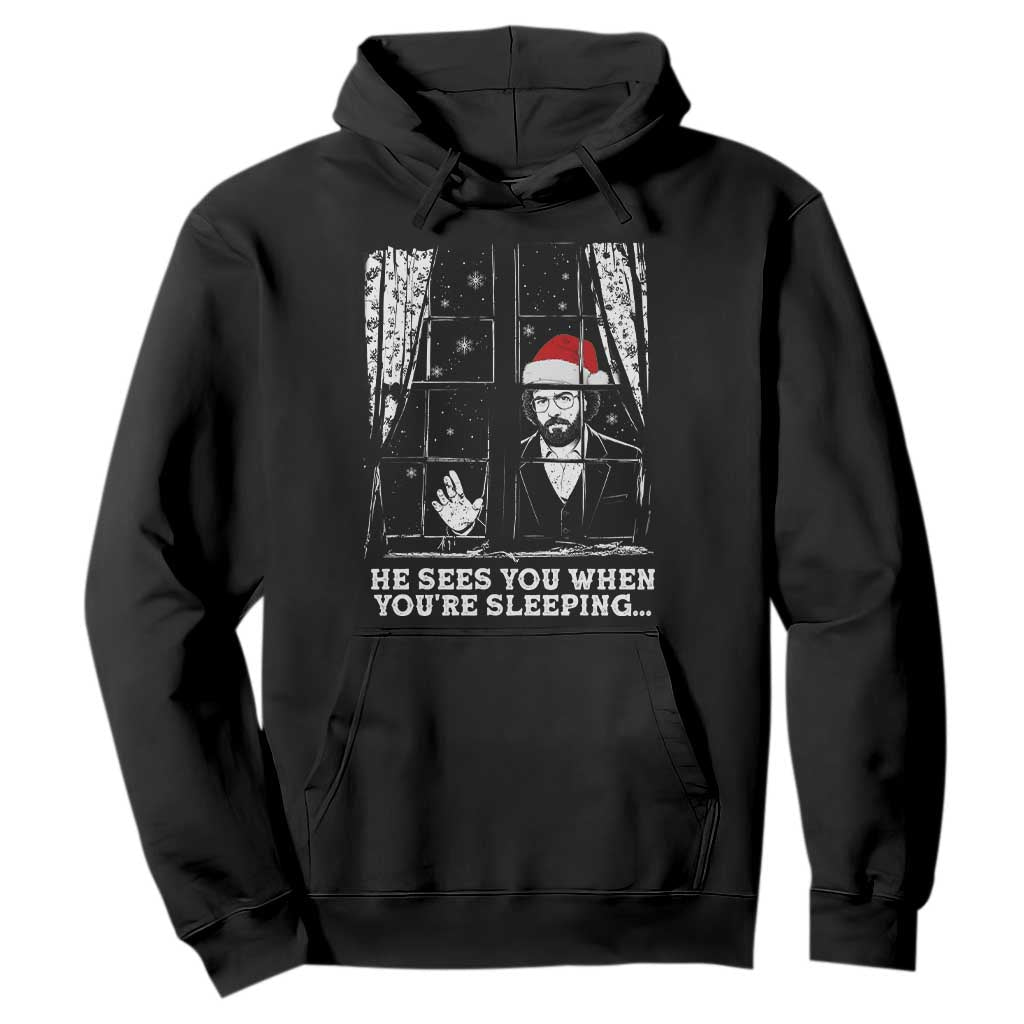 Stranger Christmas Hoodie Funny Murray He Sees You Vintage TS10 Black Print Your Wear