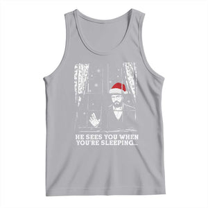 Stranger Christmas Tank Top Funny Murray He Sees You Vintage TS10 Athletic Heather Print Your Wear