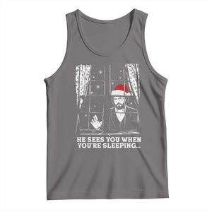 Stranger Christmas Tank Top Funny Murray He Sees You Vintage TS10 Deep Heather Print Your Wear