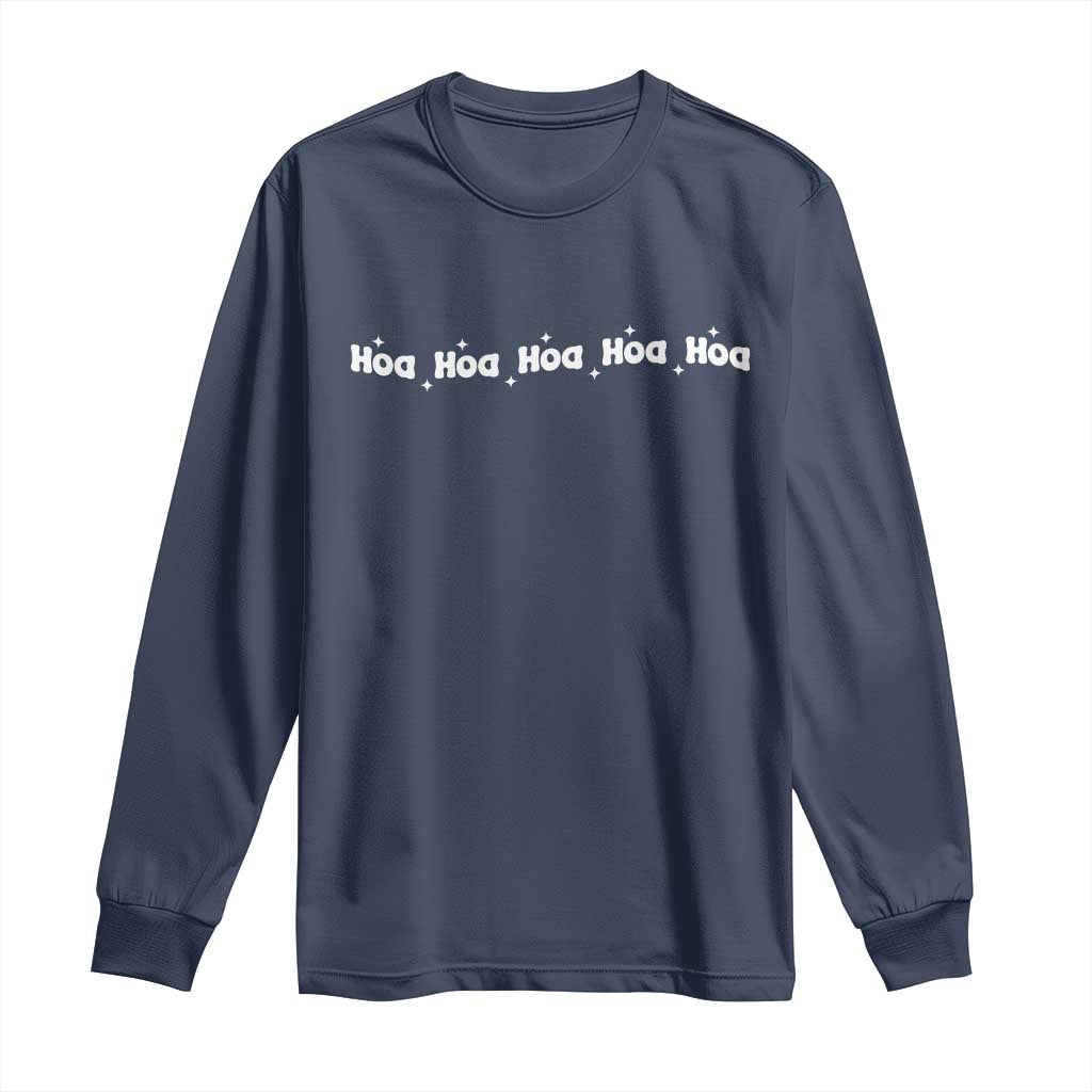Hoa Hoa Hoa Long Sleeve Shirt Funny Book Lover TS10 Navy Print Your Wear