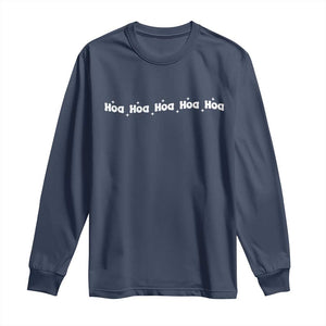 Hoa Hoa Hoa Long Sleeve Shirt Funny Book Lover TS10 Navy Print Your Wear