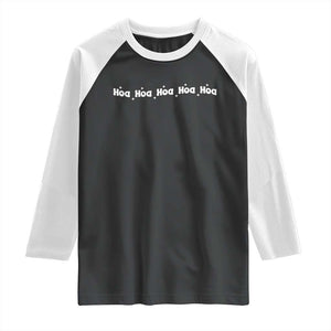 Hoa Hoa Hoa Raglan Shirt Funny Book Lover TS10 Black White Print Your Wear