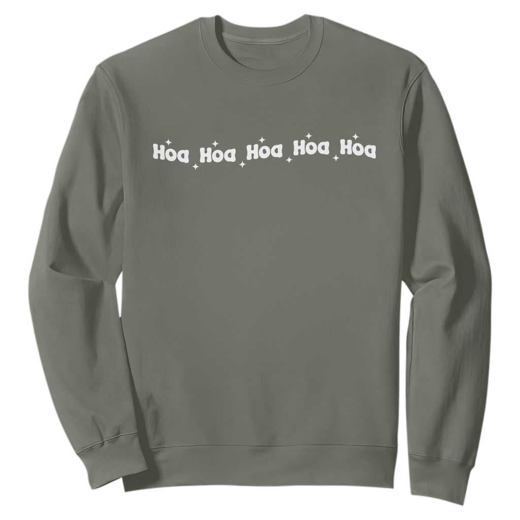 Hoa Hoa Hoa Sweatshirt Funny Book Lover TS10 Military Green Print Your Wear
