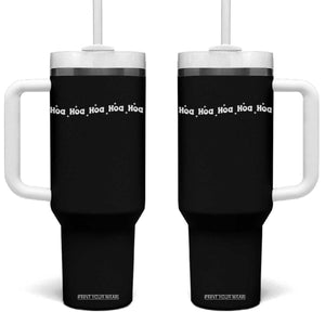 Hoa Hoa Hoa Tumbler With Handle Funny Book Lover TS10 One Size: 40 oz Black Print Your Wear