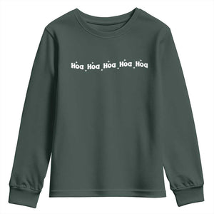 Hoa Hoa Hoa Youth Sweatshirt Funny Book Lover TS10 Dark Forest Green Print Your Wear
