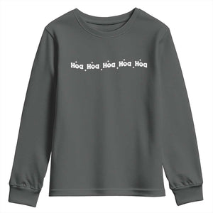 Hoa Hoa Hoa Youth Sweatshirt Funny Book Lover TS10 Dark Heather Print Your Wear