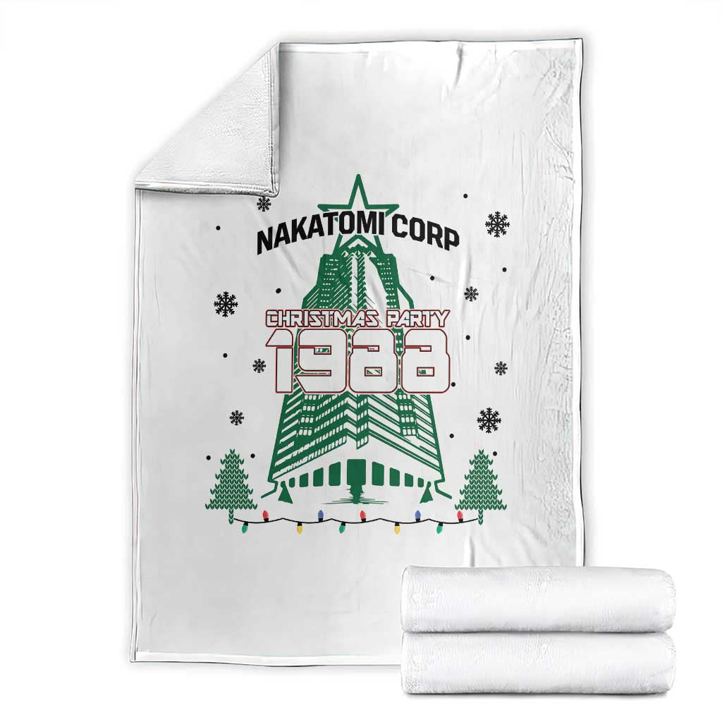 Vintage Nakatomi Plaza 1988 Christmas Party Throw Blanket TS10 White Print Your Wear