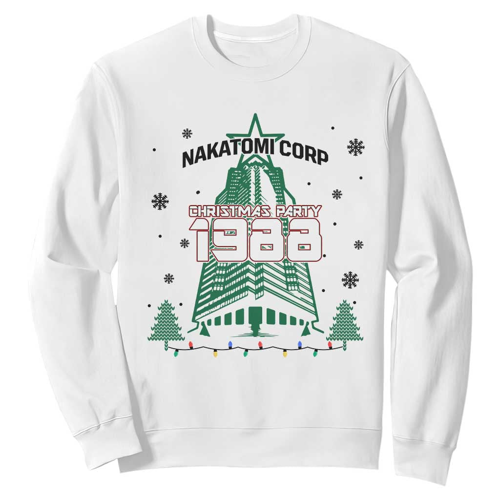 Vintage Nakatomi Plaza 1988 Christmas Party Sweatshirt TS10 White Print Your Wear