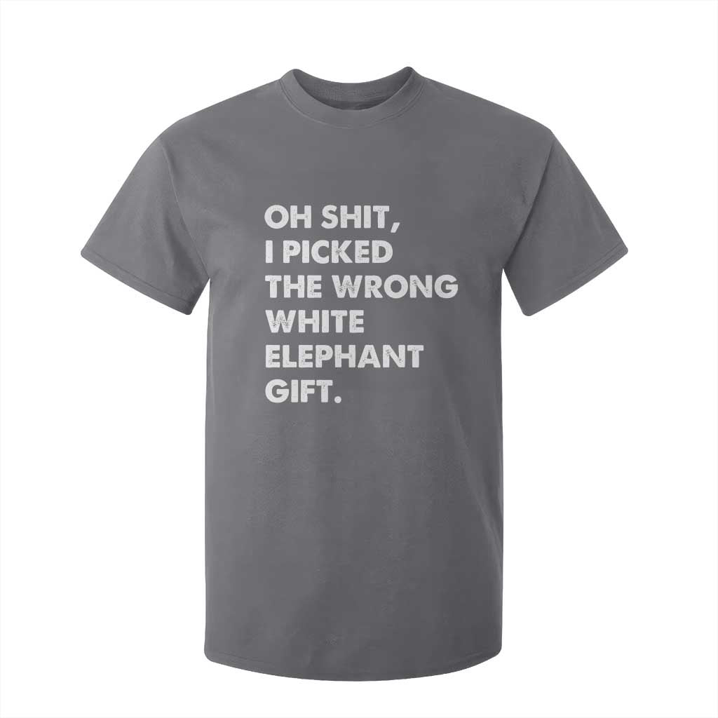 Oh Shit Funny White Elephant Gifts T Shirt For Kid TS10 Charcoal Print Your Wear
