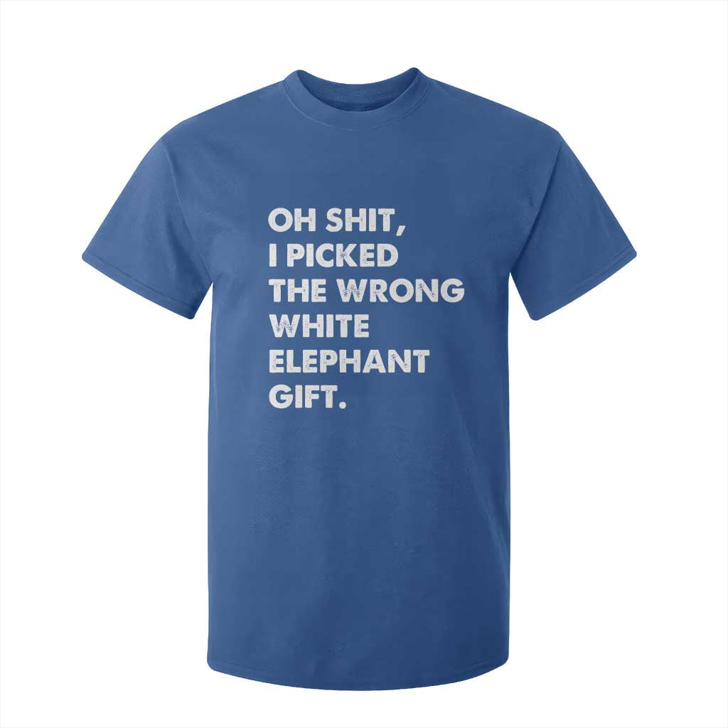 Oh Shit Funny White Elephant Gifts T Shirt For Kid TS10 Royal Blue Print Your Wear
