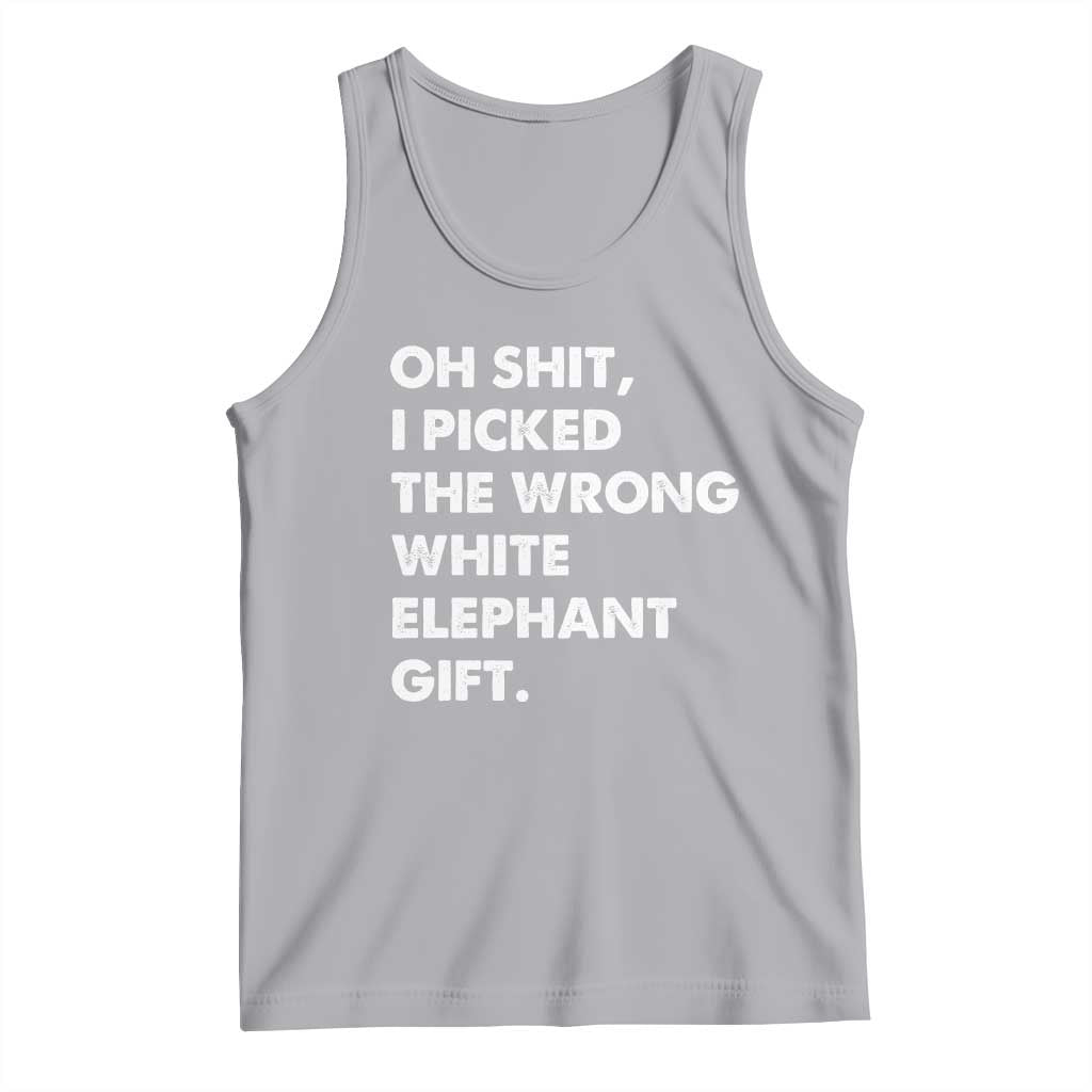Oh Shit Funny White Elephant Gifts Tank Top TS10 Athletic Heather Print Your Wear