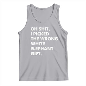 Oh Shit Funny White Elephant Gifts Tank Top TS10 Athletic Heather Print Your Wear