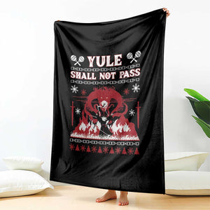 Christmas Yule Shall Not Pass Throw Blanket Fantasy Movie Ugly Xmas TS10 Print Your Wear