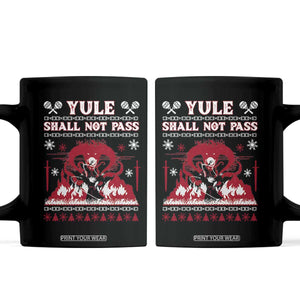 Christmas Yule Shall Not Pass Coffee Mug Fantasy Movie Ugly Xmas TS10 Black Print Your Wear