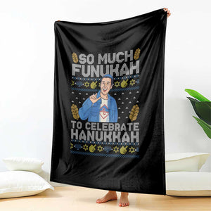 Funny Ugly Hanukkah Throw Blanket So Much Funukah To Celebrate Hanukkah Sandler TS10 Print Your Wear