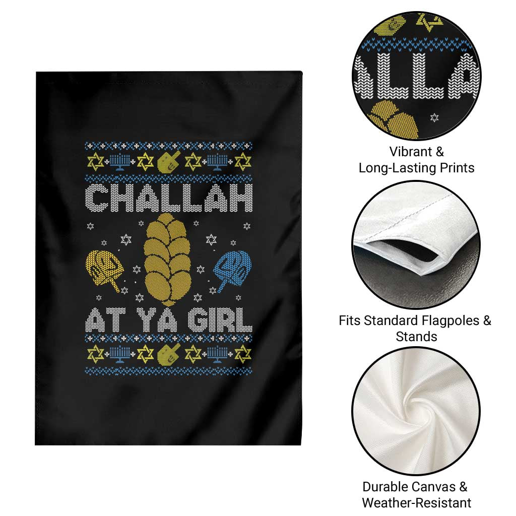 Funny Ugly Hanukkah Garden Flag Challah At Ya Girl Matching TS10 Print Your Wear