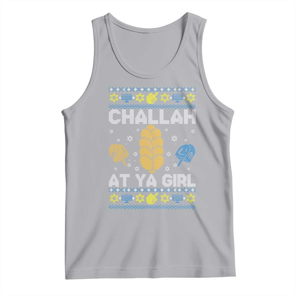 Funny Ugly Hanukkah Tank Top Challah At Ya Girl Matching TS10 Athletic Heather Print Your Wear