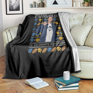 Funny Ugly Hanukkah Throw Blanket Sandler So Much Funukah To Celebrate Hanukkah TS10 Print Your Wear