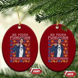 Funny Ugly Hanukkah Ceramic Ornament Sandler So Much Funukah To Celebrate Hanukkah TS10 Print Your Wear