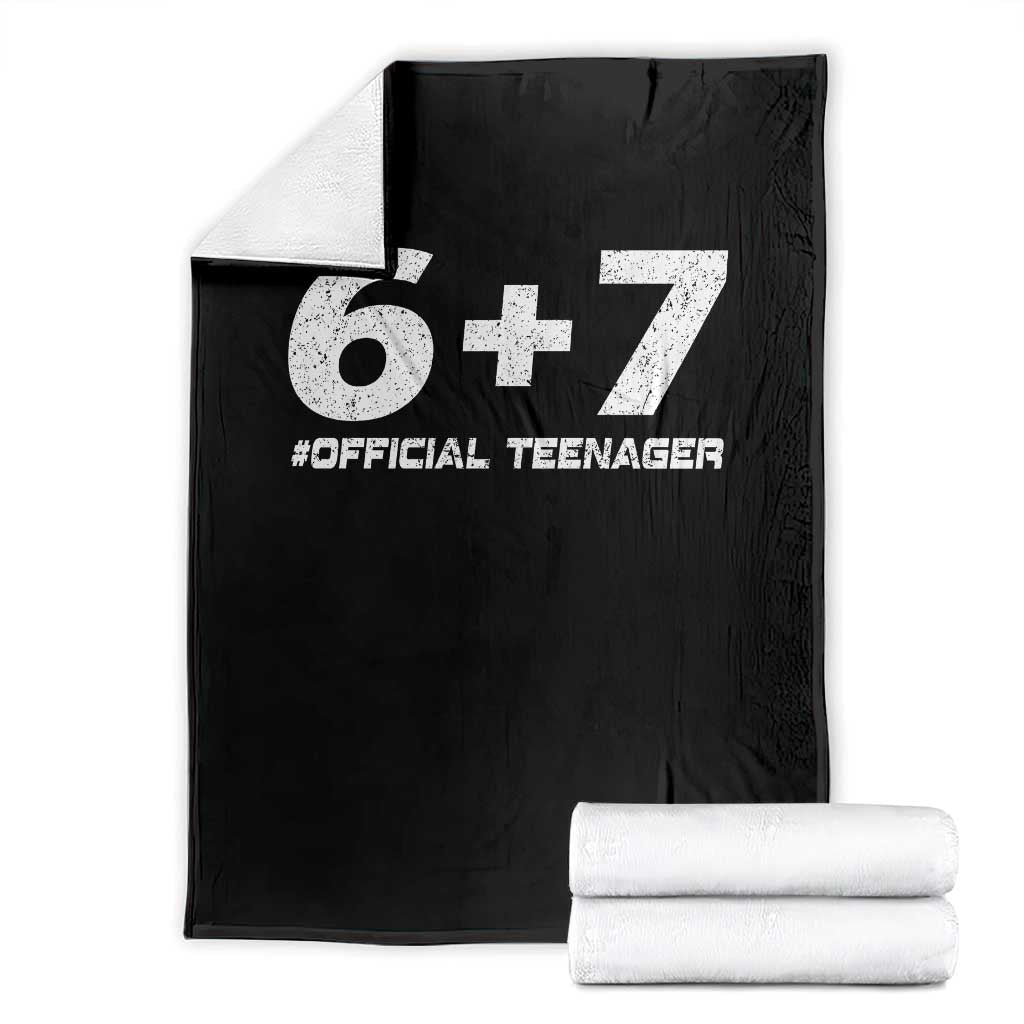 Funny 13th Birthday Official Teenager Throw Blanket 13 Years Old Boys Kids TS10 Black Print Your Wear