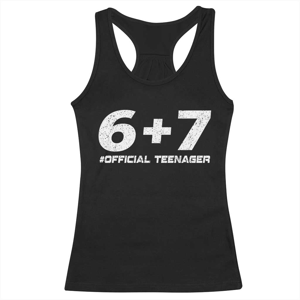 Funny 13th Birthday Official Teenager Racerback Tank Top 13 Years Old Boys Kids TS10 Black Print Your Wear