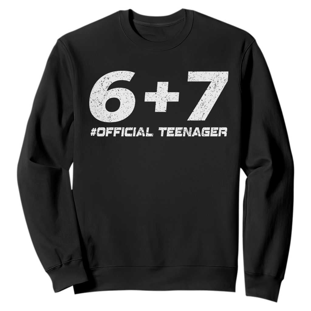 Funny 13th Birthday Official Teenager Sweatshirt 13 Years Old Boys Kids TS10 Black Print Your Wear