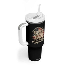 The Legend Has Retired 2026 Tumbler With Handle Funny Retirement USA Flag TS10 Print Your Wear