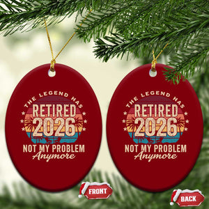 The Legend Has Retired 2026 Ceramic Ornament Retro Funny Retirement TS10 Print Your Wear